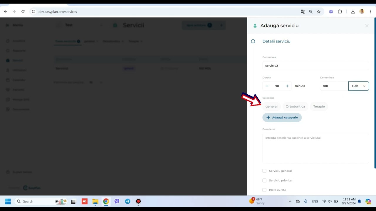 Ghid de utilizator - SERVICII | EasyPlan